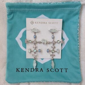 Kendra Scott Teagan Iridescent Mix Tranquil Agate Opal Geometric Drop Earrings